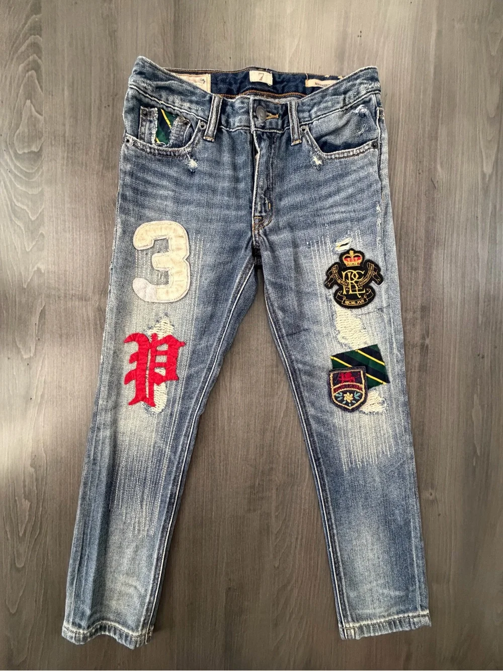 Polo Ralph Lauren Astor Slim Boyfriend Jeans girls size 7 NWOT $155